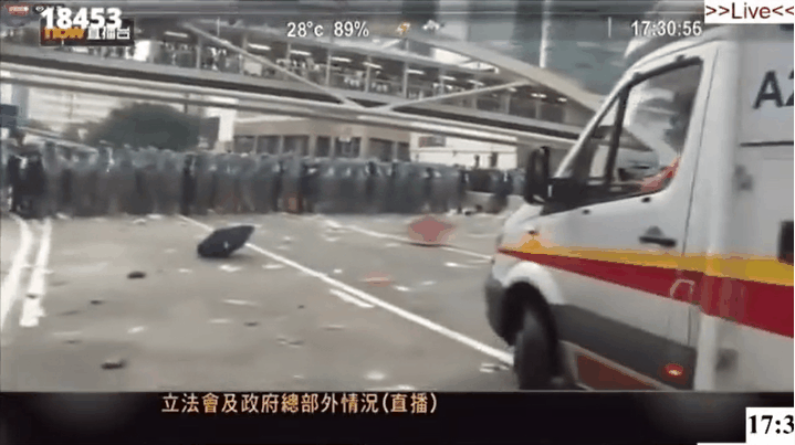 Police Standing in the Way of Ambulance, Violating Human Rights