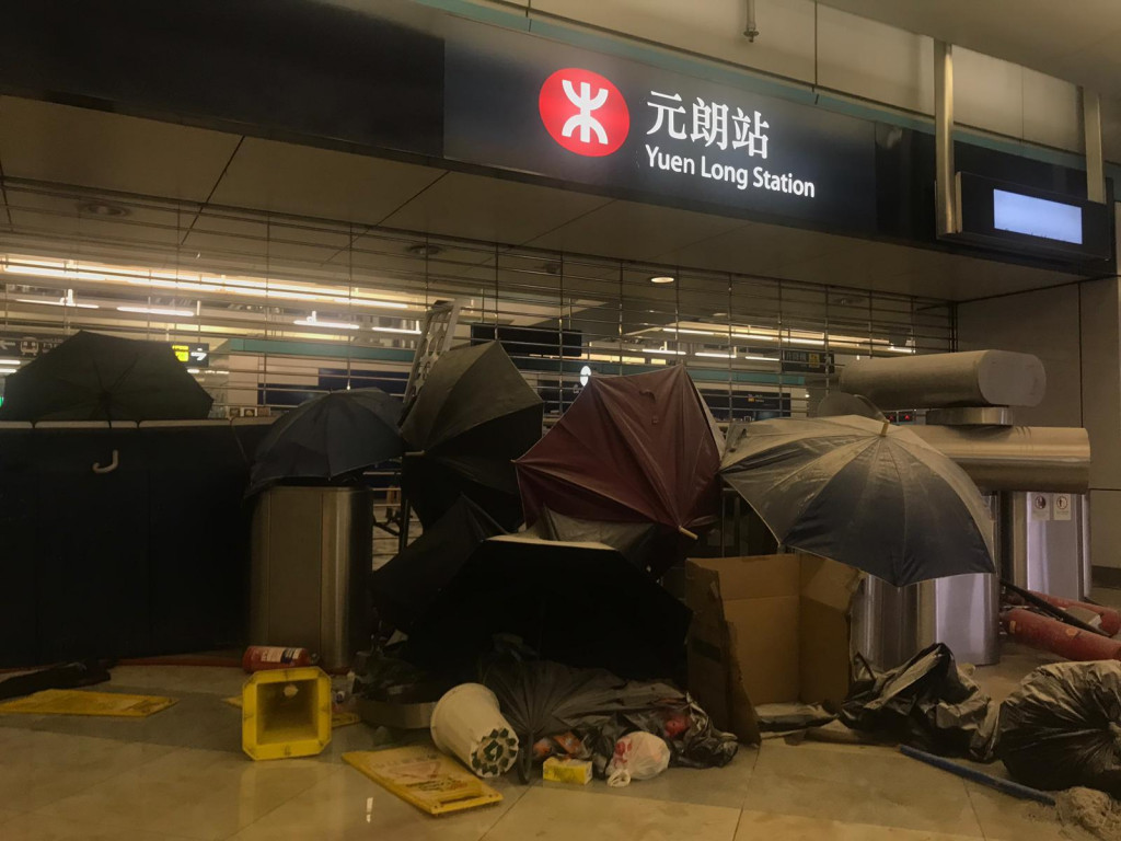 2019.08.21 元朗站靜坐 對一個月前恐襲表示憤怒