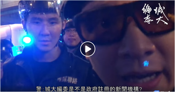 Denying accusation of depriving of freedom of the press, after waving batons and bawling at journalists and insulting journalists from universities