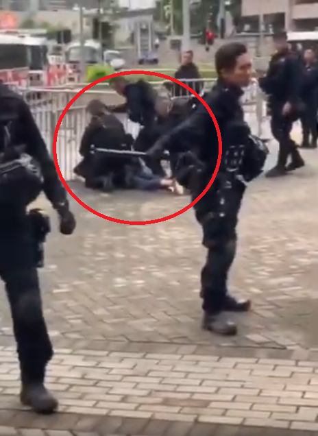 速龍暴力摔撻已制服市民