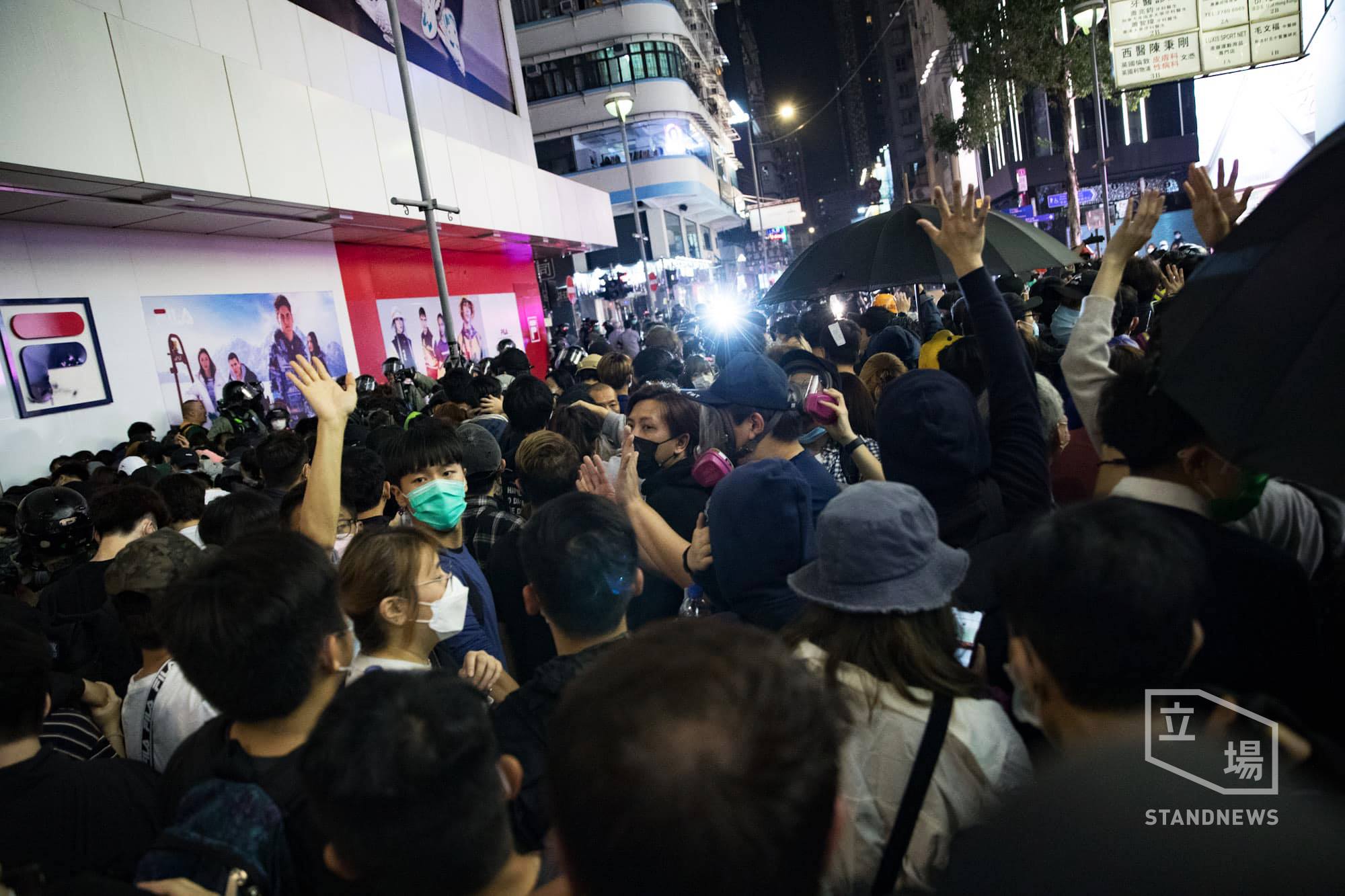 Indiscriminate and surrounded firing of pepper-spray projectiles nearly causes mass stampede