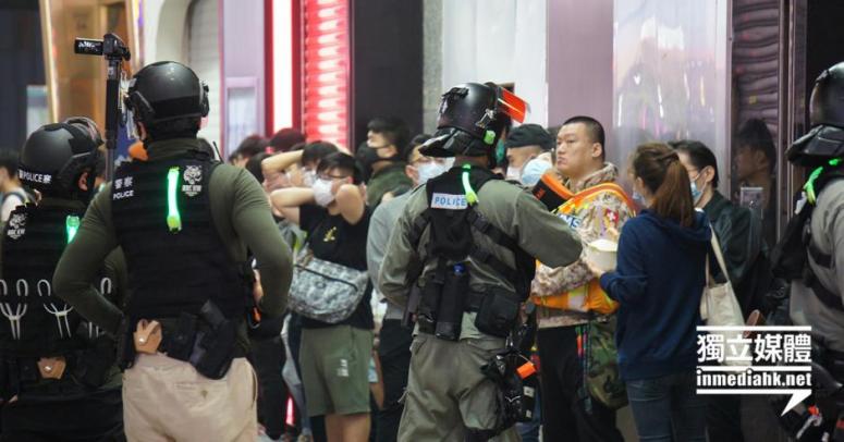 Nine months after the June 12 incident, a large number of passers-by were searched in Mongkok’s downtown area, taken head shots with their ID cards one by one and asked to read their names