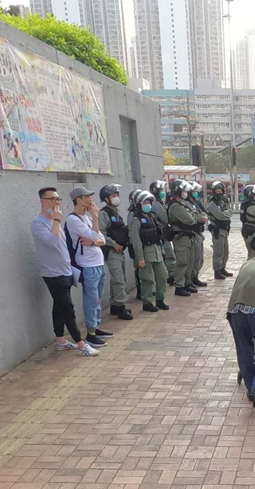 Plainclothes officers smoking while on duty.