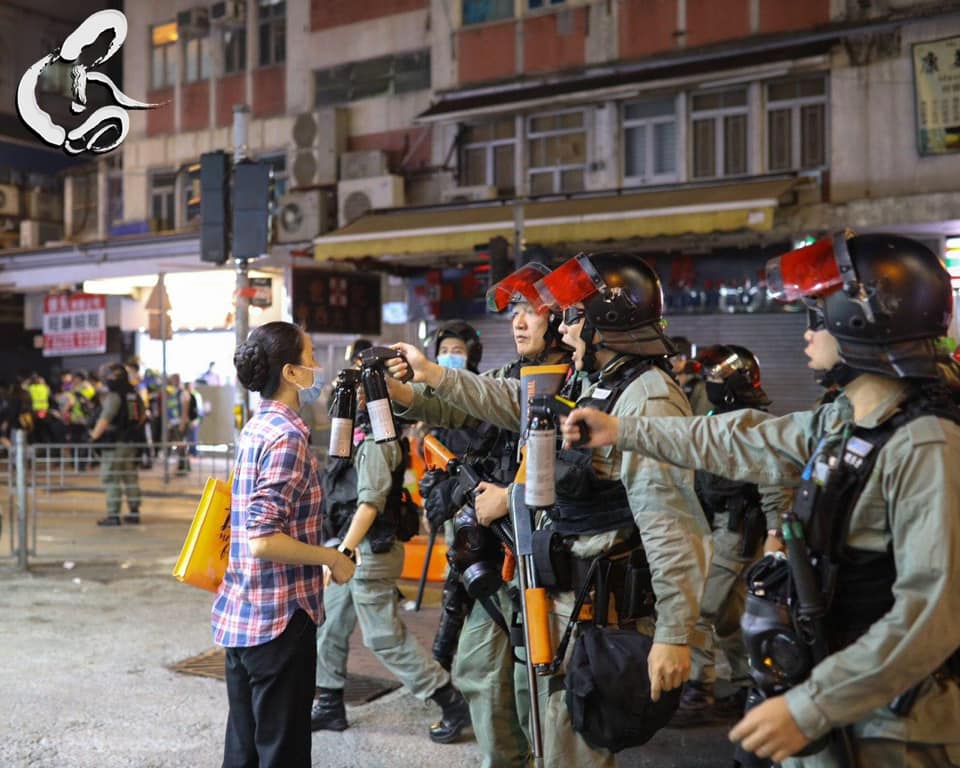 Elderly woman collapses after being pepper-sprayed with three canisters