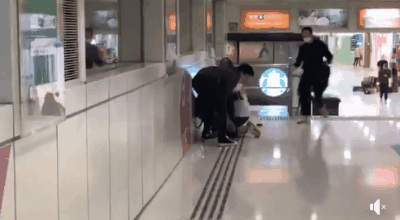 Undercover police pepper spray subdued man point blank Citizens filming nearby haphazardly arrested