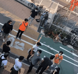 Blue ribbon fanatics who support Article 23 assaulting dissenting passers-by whose cell phones were thrown and damaged and yet no one was arrested