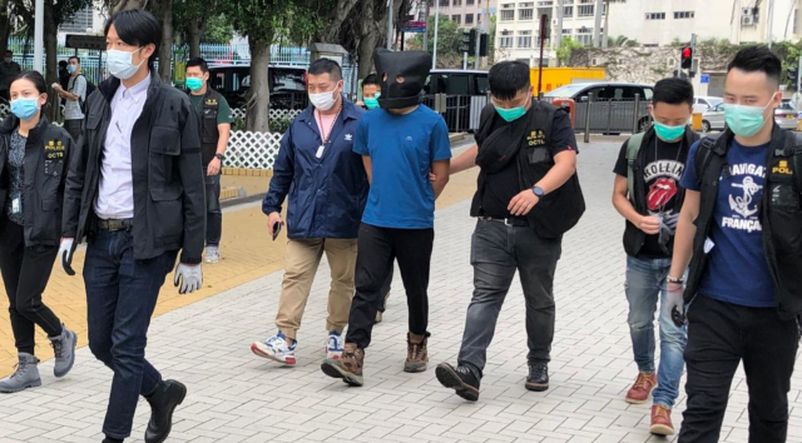 Arrested man gagged in Siu Sai Wa arms discovery case