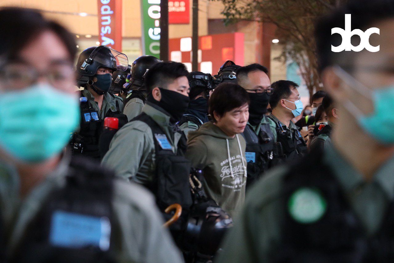 721 Silent Protest in Causeway Bay, Riot Police who used pepper spray and abused their power to close Times Square