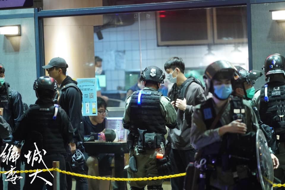 Riot Police Ordered Pedestrians Who Don’t Know Each Other to Stand Side by Side, Searched Them and then Fined them for Violating Public Gathering Ban