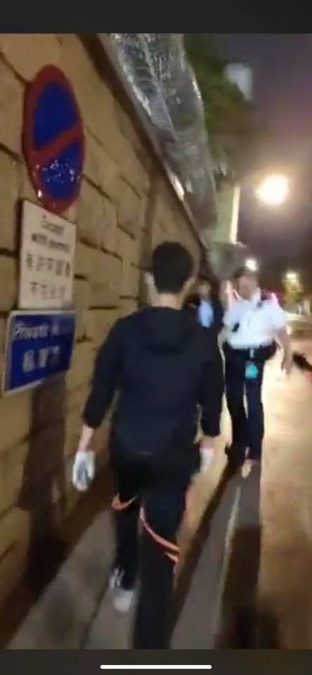 “Blue ribbon fanatics” was caught illegally hanging a banner to smear a District Councillor, attacked and fled to the police station