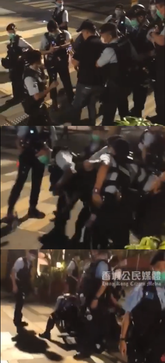 Hundreds of Police Officers cornered several citizens with Brutal Forces for Speaking Loudly and Using Foul Language