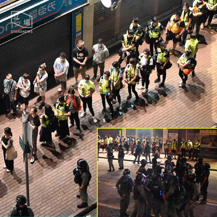 旺角濫權包圍截查過百市民 跪地舉起雙手 禁所有記者採訪
