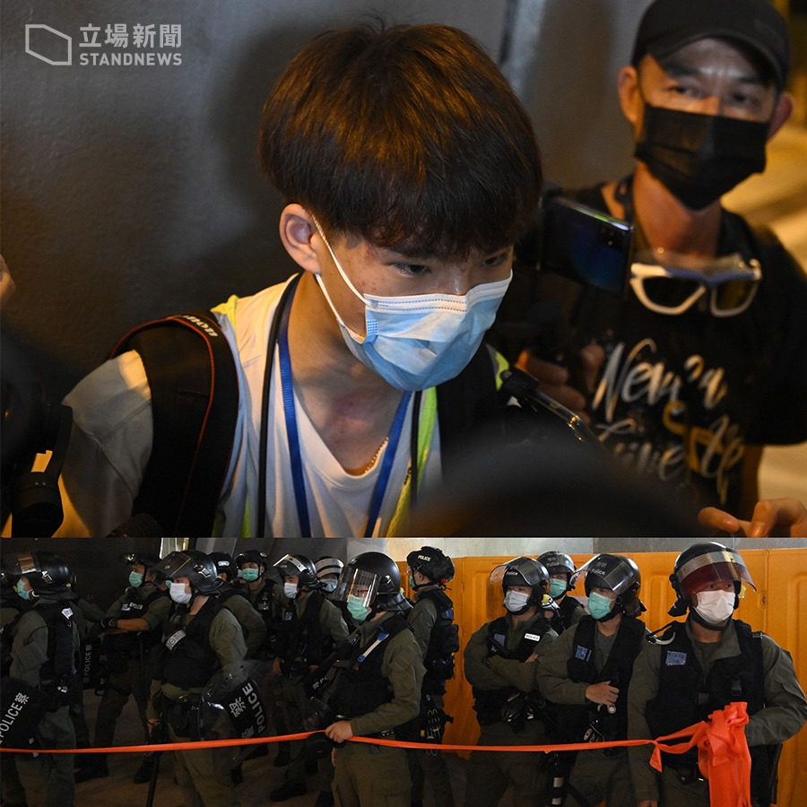 香港警察、記者を包囲し身元を確認　16才学生記者に退場を求め